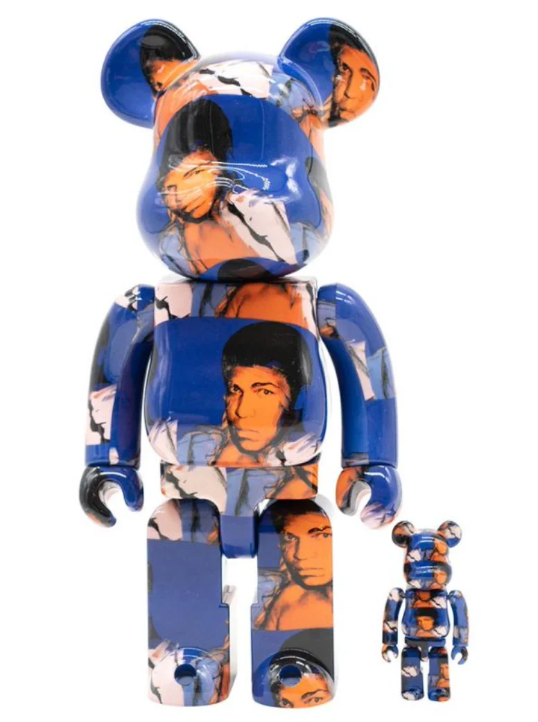 400% + 100% Bearbrick Andy Warhol Muhamad Ali