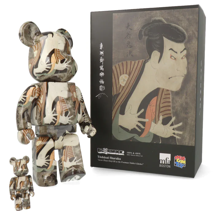 400% + 100% Bearbrick Toshusai Sharaku "Actor Otani Oniji Ⅲ as the Footman (Yakko) Edohei" – Image 2